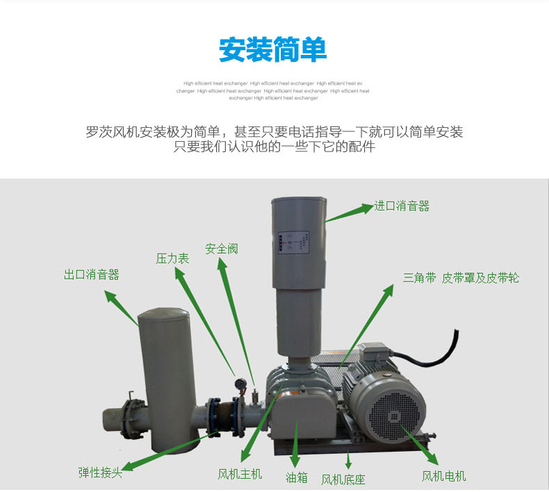 三叶罗茨风机零配件不一样制作生产厂商相互之间的可以相互替换使用